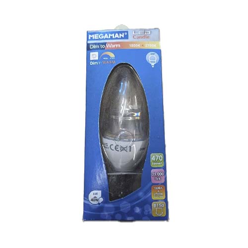 Megaman MM05760 Dimmable LED Candle 6W 2700K B15-SBC