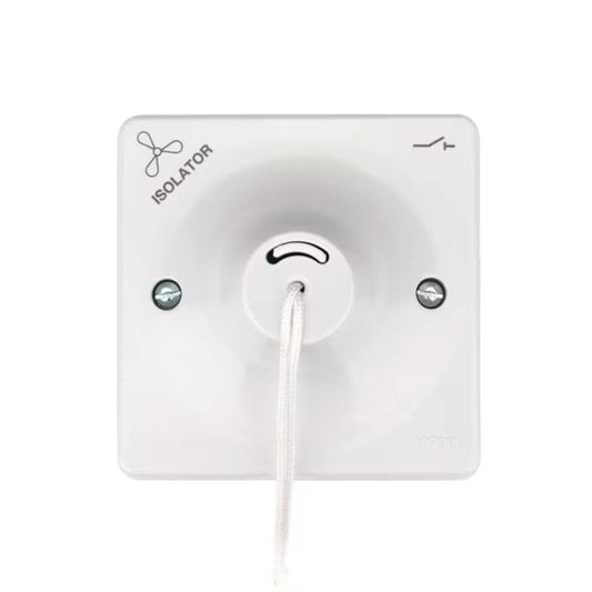 Hager WMCS3PIF 10A 3P Ceiling Switch Marked FAN & ISOLATOR