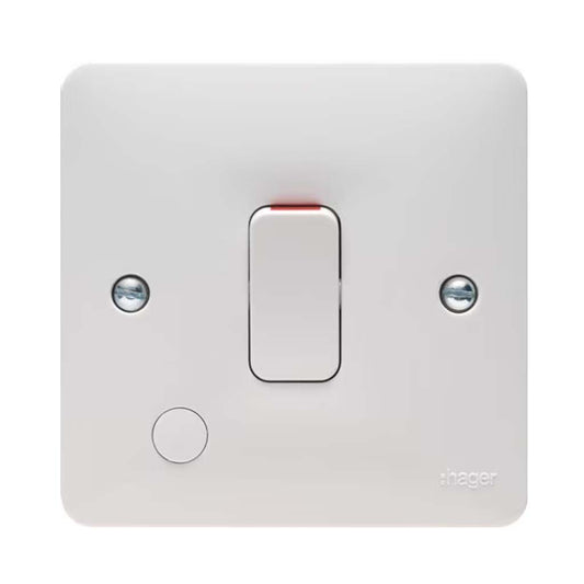 Hager WMDP84FO 20A Double Pole Switch with Flex Outlet