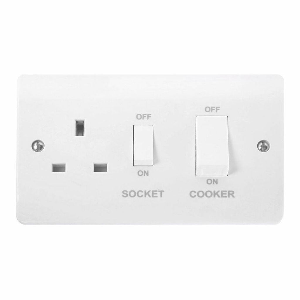 Click Mode CMA504 45A Cooker Switch with 13A Switched Socket