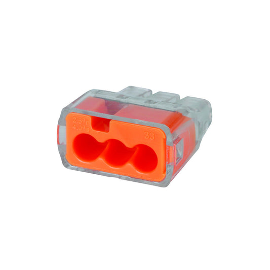 Ideal 30-1033 IN-SURE® Push-In Wire Connector 3-Port - Box of 100