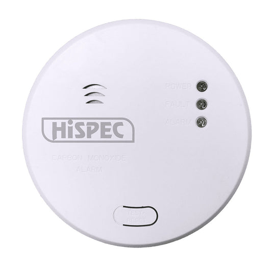 Hispec HSSA/CO/FF10 Mains Carbon Monoxide Detector with 10 Year Lithium Backup
