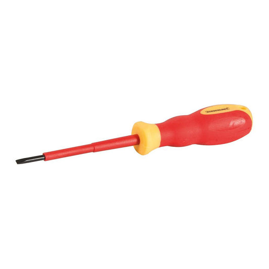 Silverline 802857 VDE Soft-Grip Electricians Screwdriver Slotted 0.5x3x75mm
